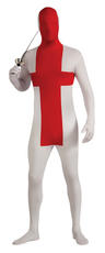 View Item Adult 2nd Skin England Flag Fancy Dress Costume Jubilee Olympics Full Body Suit